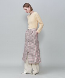 ＜6(ROKU)＞CHECK SKIRT/裙子 日本製