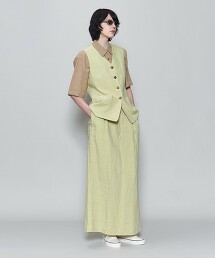 ＜6(ROKU)＞麻料長裙 日本製