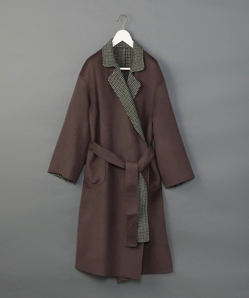<6(ROKU)>DOUOBLE REVER GOWN COAT/大衣