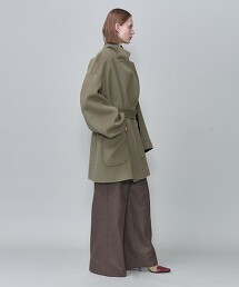 ＜6(ROKU)＞REVERSIBLE SEWING COLLAR COAT/大衣
