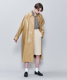 ＜6(ROKU)＞ENAMEL MOTIF COAT/大衣 日本製
