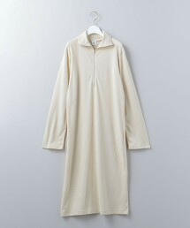 ＜6(ROKU)＞COTTON LIGHT SWEAT ZIP DRESS/洋裝 日本製
