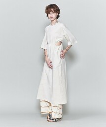 ＜6(ROKU)＞COTTON SLIT DRESS/洋裝 日本製