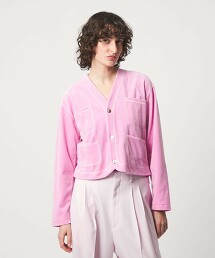 ＜6(ROKU)＞天鵝絨領開襟衫 日本製