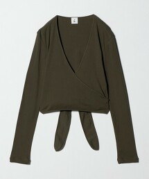 ＜6(ROKU)＞網眼前交叉開襟衫 日本製