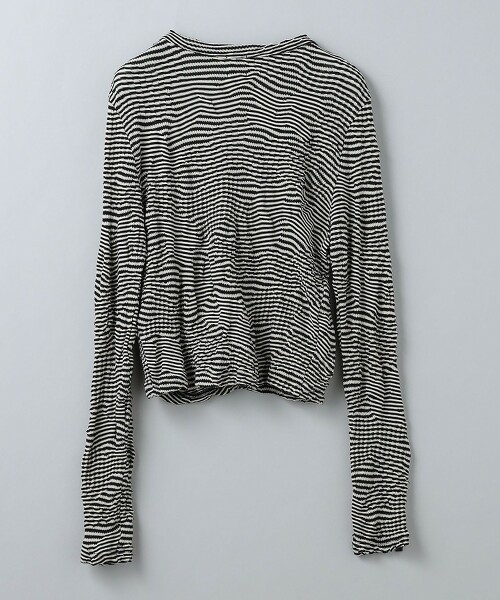 6(ROKU)＞COTTON MIX PATTERN BORDER CARDIGAN/開襟外套｜6｜UNITED 