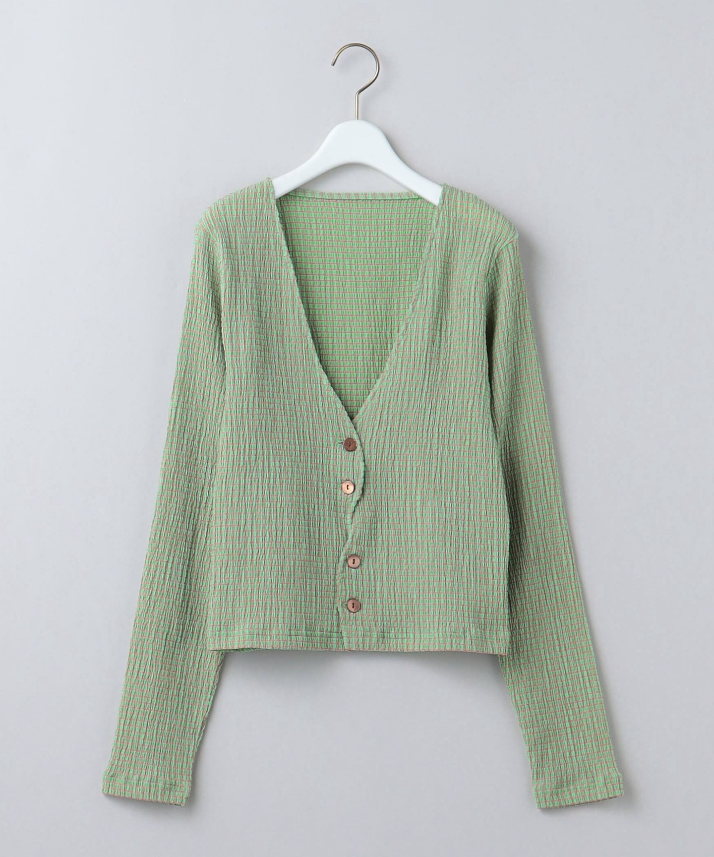 6(ROKU)＞SHIRRING CURVE CARDIGAN/對襟外套｜6｜UNITED ARROWS LTD