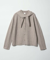 ＜6(ROKU)＞羊毛連帽針織外套