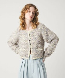 ＜6(ROKU)＞混色針織外套