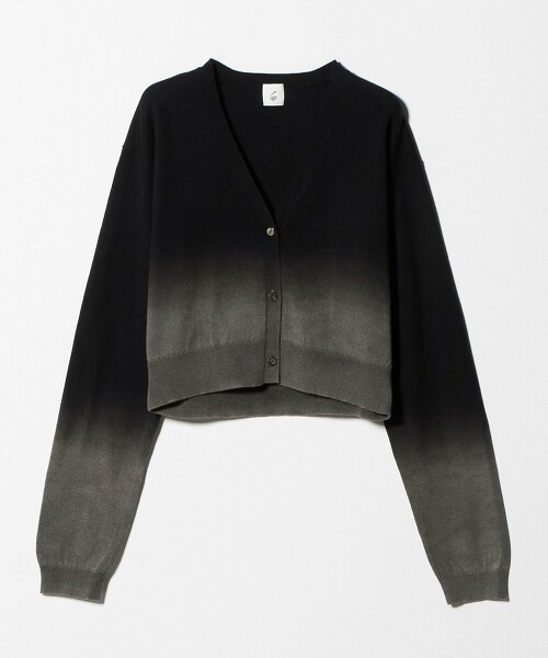 ＜6(ROKU)＞混羊毛漸層染開襟衫