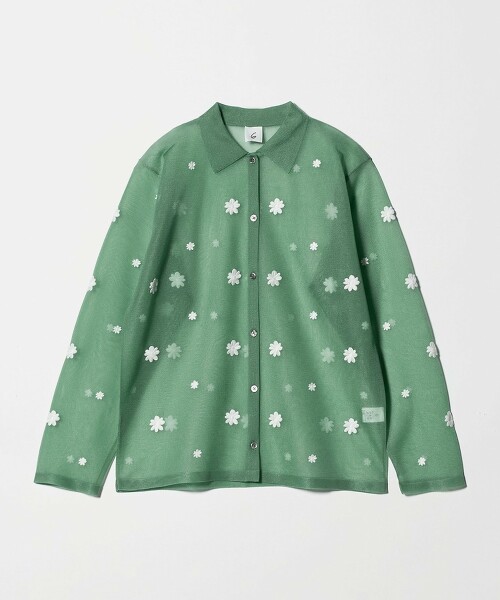 ＜6(ROKU)＞透膚刺繡襯衫