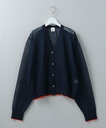 ＜6(ROKU)＞LINE COLOR CARDIGAN/對襟外套