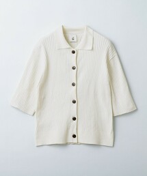 ＜6(ROKU)＞羅紋短袖開襟襯衫