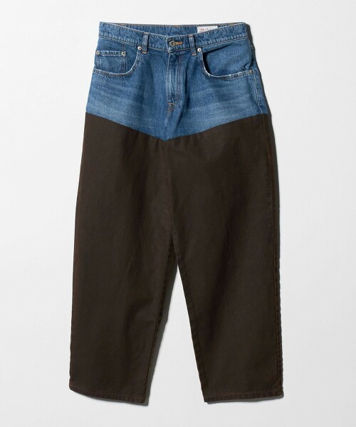 ＜timemachine＞DOCKING DENIM PANTS 拼接牛仔褲 日本製