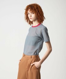 【特別訂製】＜OVERNEATH × 6＞NET RINGER TEE059/上衣