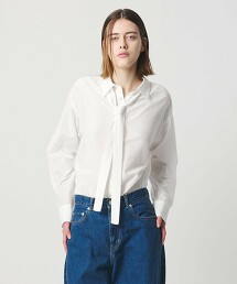 ＜AEWEN MATOPH＞棉蠶絲綁結襯衫 日本製