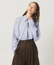 ＜AEWEN MATOPH＞條紋領結口袋襯衫 日本製