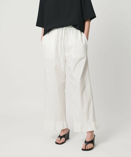 ＜AEWEN MATOPH＞荷葉邊短版長褲