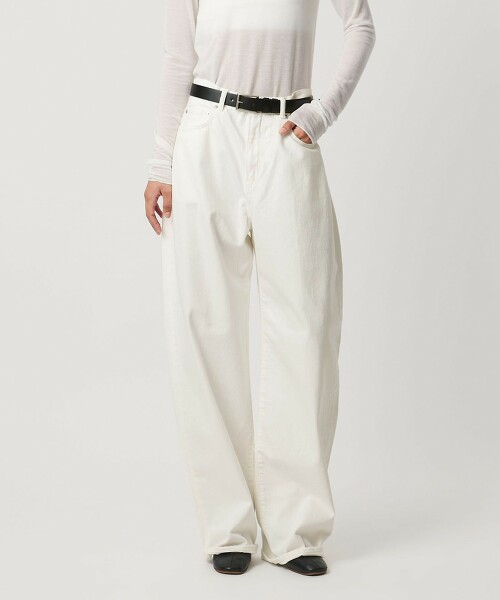 ＜AEWEN MATOPH＞牛仔弧形剪裁長褲 日本製