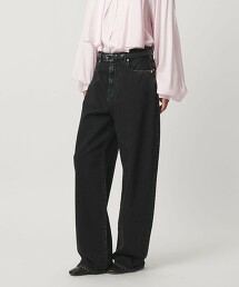 ＜AEWEN MATOPH＞牛仔弧形剪裁長褲 日本製