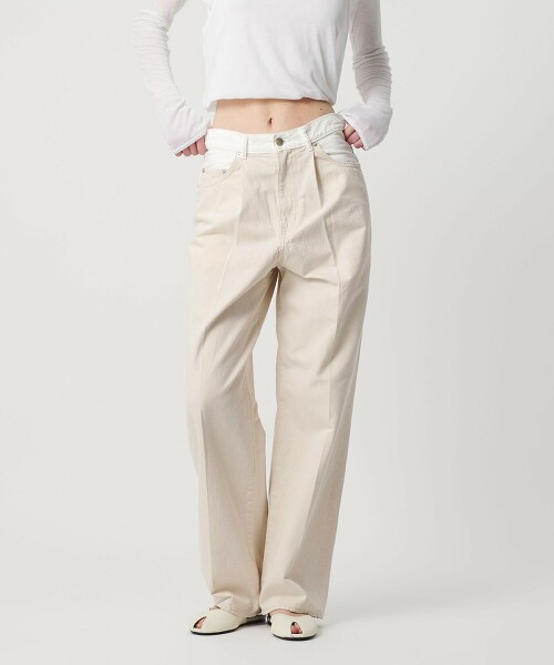 ＜AEWEN MATOPH＞多彩打摺牛仔褲 日本製