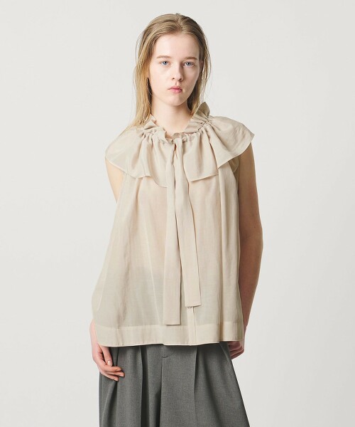 ＜AEWEN MATOPH＞抓皺綁結無袖上衣
