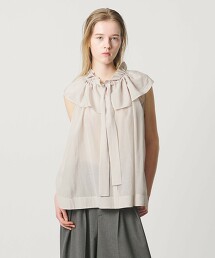 ＜AEWEN MATOPH＞抓皺綁結無袖上衣