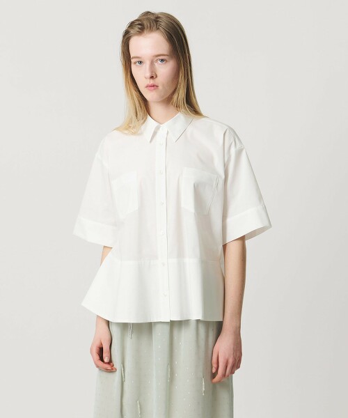 ＜AEWEN MATOPH＞蛋糕下擺短袖襯衫