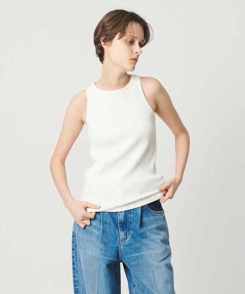 ＜AEWEN MATOPH＞羅紋不對稱坦克背心 日本製