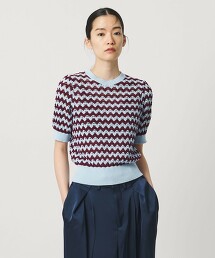 ＜AEWEN MATOPH＞人字紋條紋短袖針織