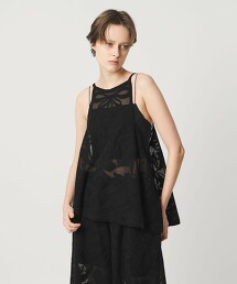 ＜AEWEN MATOPH＞網眼緹花不對稱傘狀吊帶背心