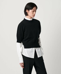 ＜AEWEN MATOPH＞羊毛×貂毛混紡5分袖針織