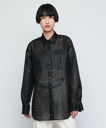 ＜AEWEN MATOPH＞透膚緹花襯衫 日本製