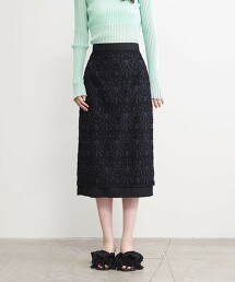 ＜AEWEN MATOPH＞透膚刺繡窄裙 日本製
