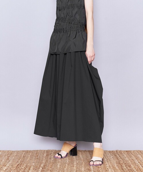＜AEWEN MATOPH＞T/C 高密度織 褶裙 日本製