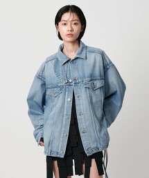 ＜AEWEN MATOPH＞牛仔抽繩短外套