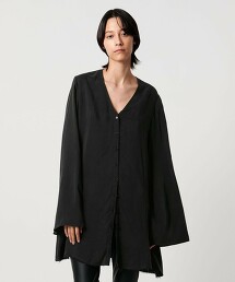 ＜AEWEN MATOPH＞傘狀V領襯衫洋裝 日本製