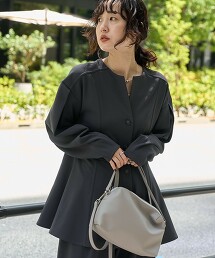 【RONEL】（彈性、抗皺）喬其紗荷葉邊下擺罩衫