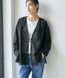 【RONEL】蕾絲開襟襯衫
