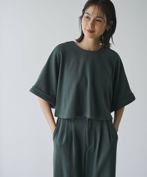 網路限定【RONEL】棉粒喬其紗短版上衣