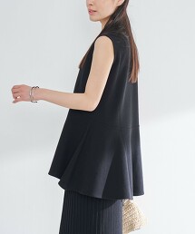 【RONEL】蛋糕下擺無袖針織上衣