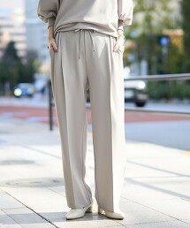 【RONEL】剪裁喬其紗寬褲