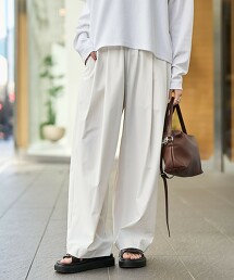 【RONEL】四季通用多機能弧形寬褲