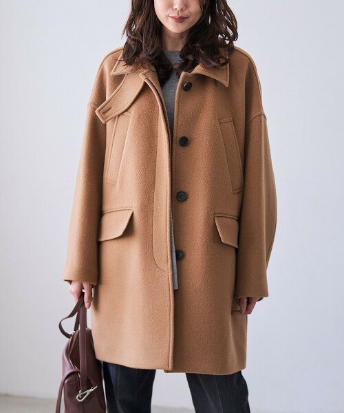 ≪VERY11月雜誌刊登款≫【RONEL】2way領羊毛大衣