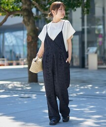 【RONEL】棉蕾絲連身褲