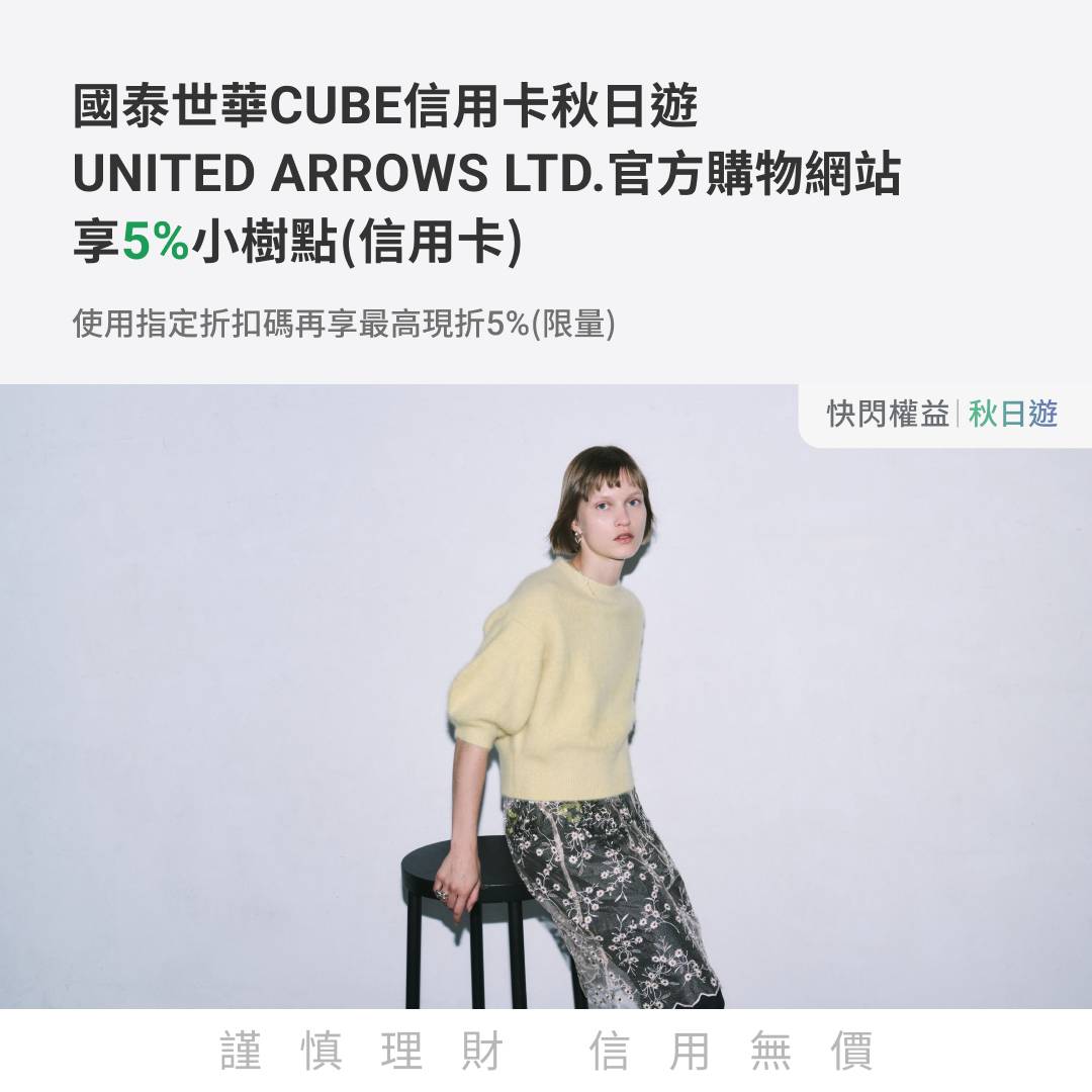2026 CUBE信用卡秋日遊權益