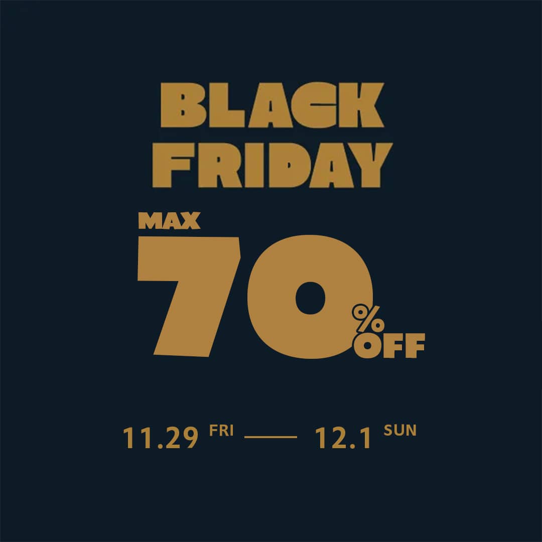 【預告】BLACK FRIDAY 官網限定最低3折起