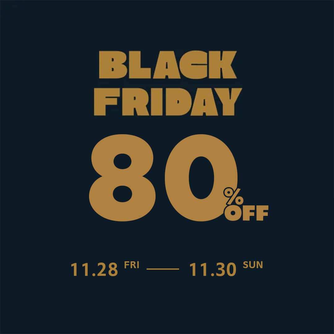 【預告】BLACK FRIDAY 黑五官網限定最低2折起