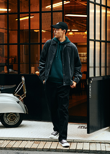 BEAUTY&YOUTH Soft Cord Coach Jacket