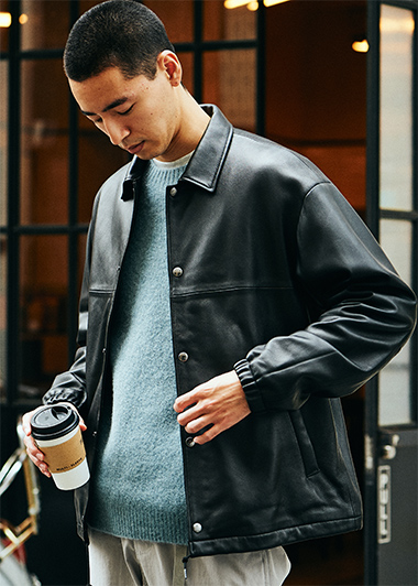 BEAUTY&YOUTH Leather Coach Jacket